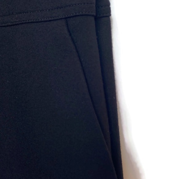 Massimo Dutti Little Black Dress W Faux Leather Sleeves and Pockets Sz S - Picture 6 of 7